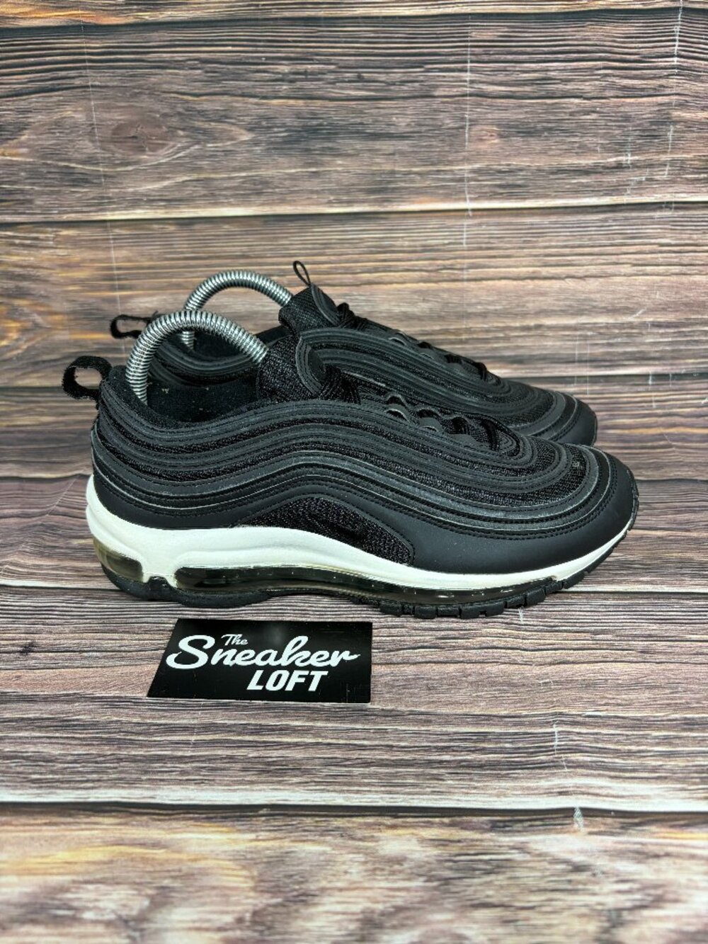 Nike Air Max 97 Women's Black White Athletic Lace Up Shoes Size 8